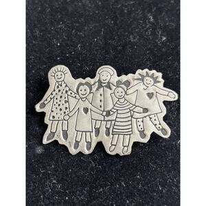 Vtg Sterling Silver EFS Save The Children Friendship Brooch 925 Mexico